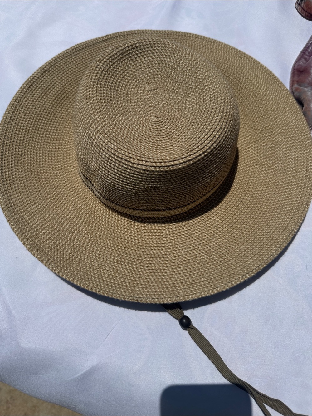 Classic Wide-Brim Straw Sun Hat in Natural - Picture 7 of 7